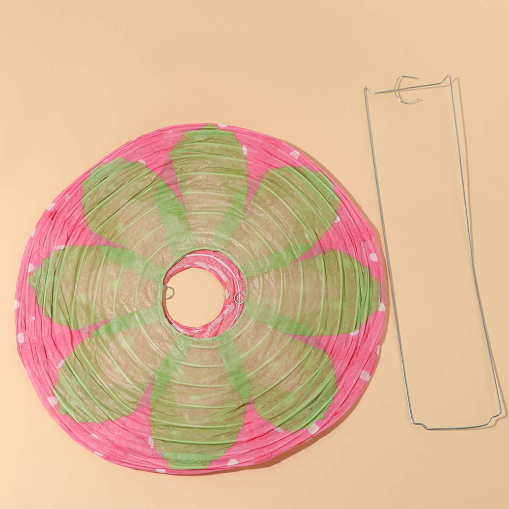 Japanese Lantern Paper - 3d rosa morango lanterna portátil tema