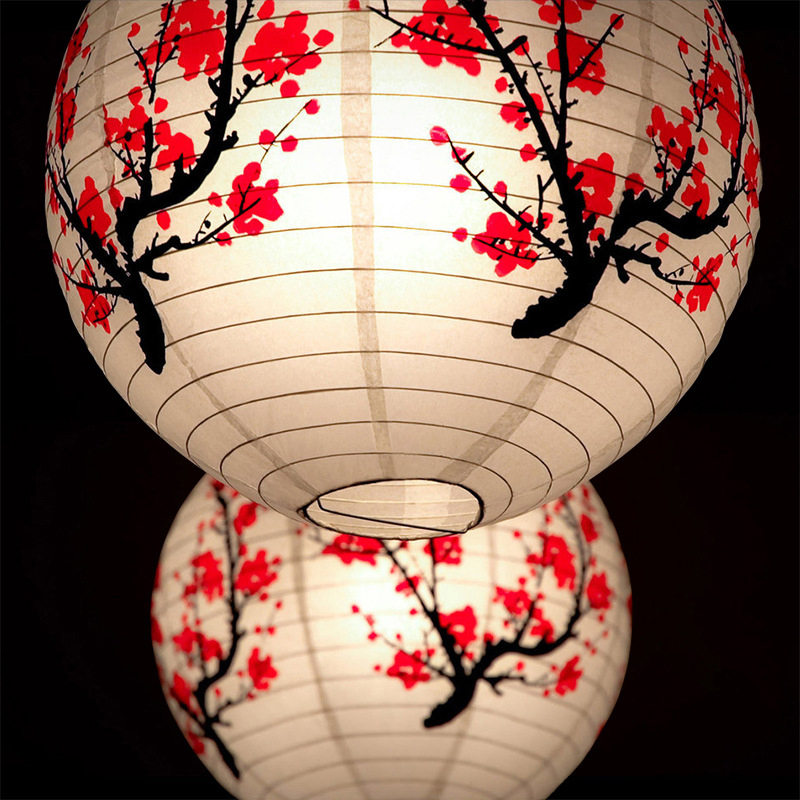 Japanese Lantern Paper - 1pc flor de ameixa lanternas de