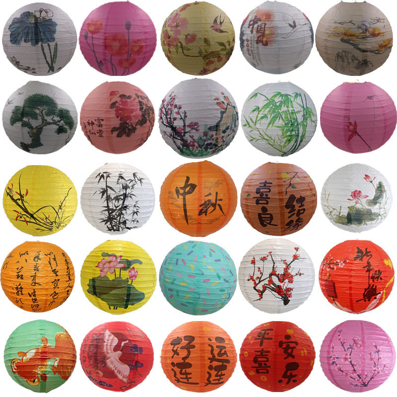 Japanese Lantern Paper - 1 peça Lanterna de Papel Estampada