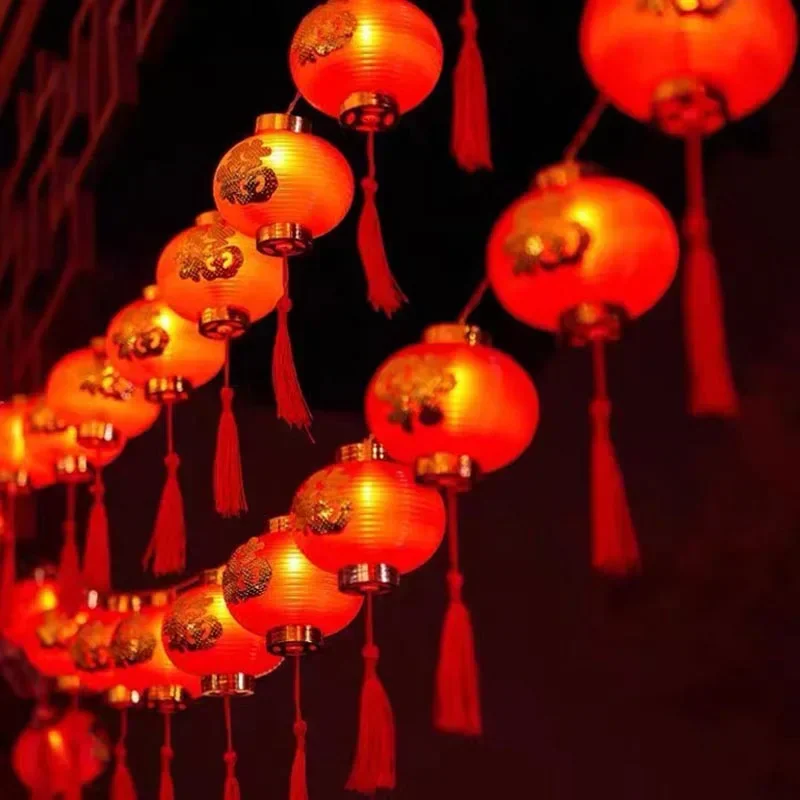 Japanese Lantern Paper - Ano novo lanterna led cordas de