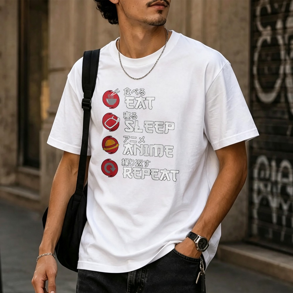 Camiseta Masculina de Algodão  - Japanese Lifestyle Routine avaliação e preço
