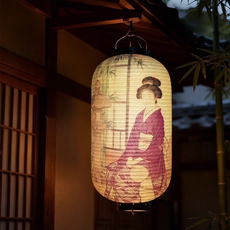 1PC Lanterna de Papel com Padr - Japanese Lantern Paper avaliação e preço