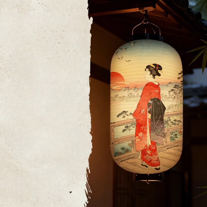 1PC Lanterna de Papel com Padr - Japanese Lantern Paper avaliação e preço