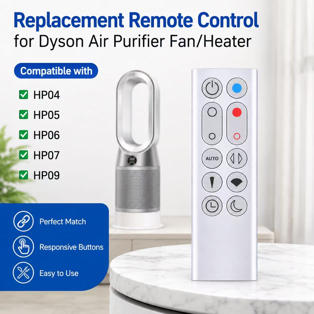 Controle remoto de substituiçã - Dyson Fan Am07 avaliação e preço